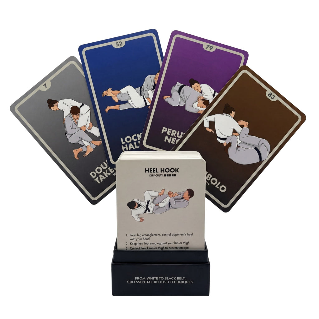 BJJ Flashcards – 100 Essential Jiu Jitsu Techniques from White to Black Belt