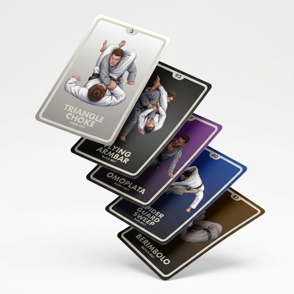 BJJ Flashcards – 100 Essential Jiu Jitsu Techniques from White to Black Belt